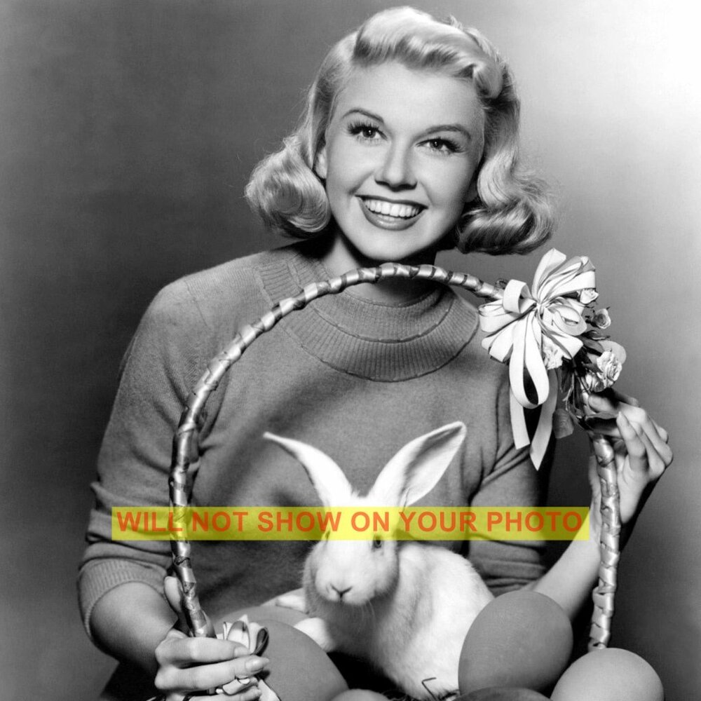 Photo Collectible Print 8x10 Hollywood Actress Lovely Doris Day & Packy The Hare